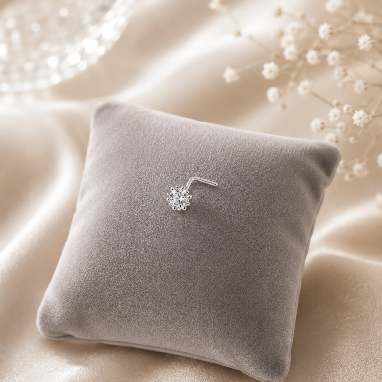 Diamond Bloom Nose Pin
