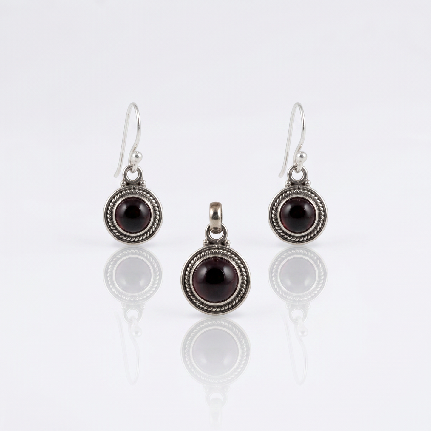 Garnet Pendant Set