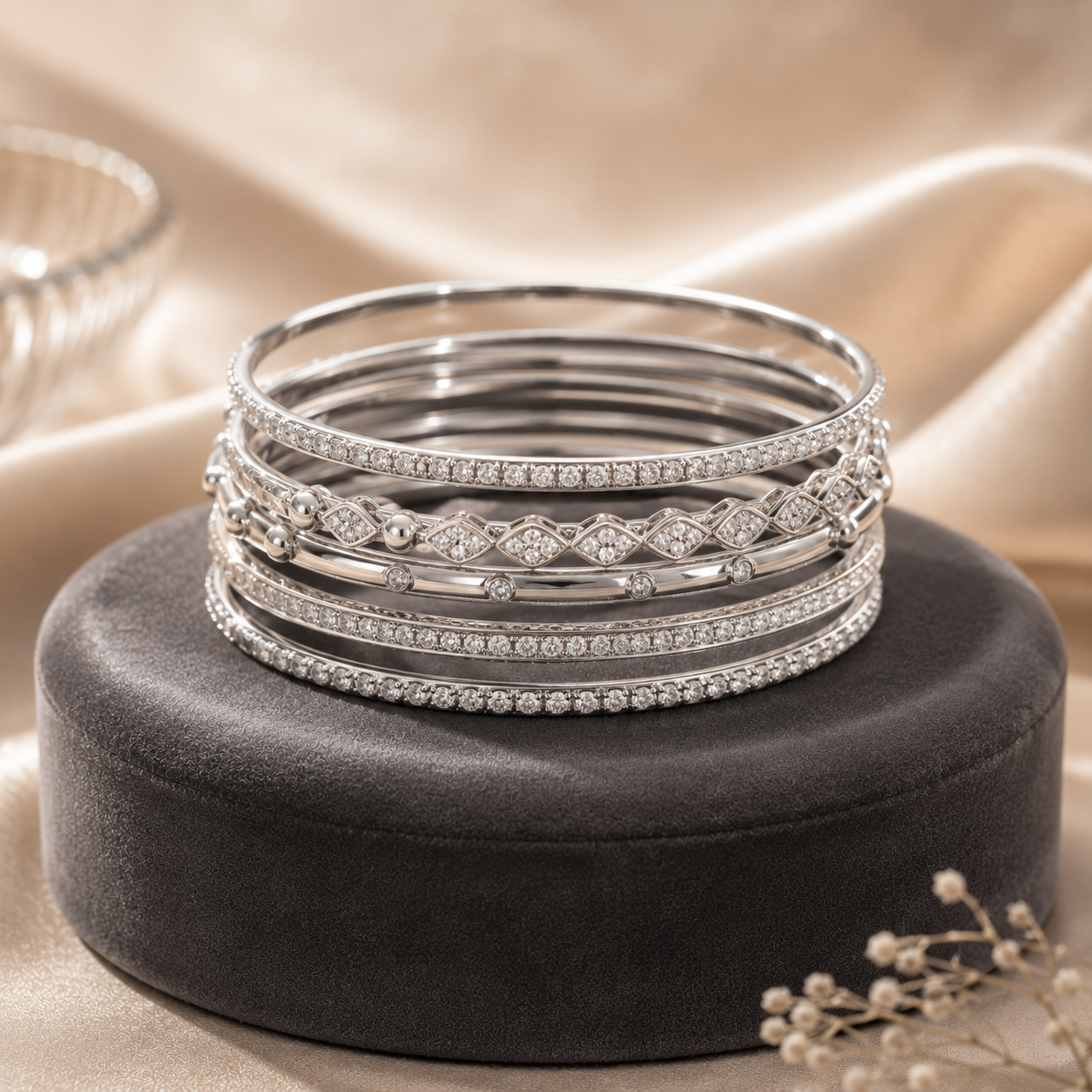 Imperial Silver Bangles