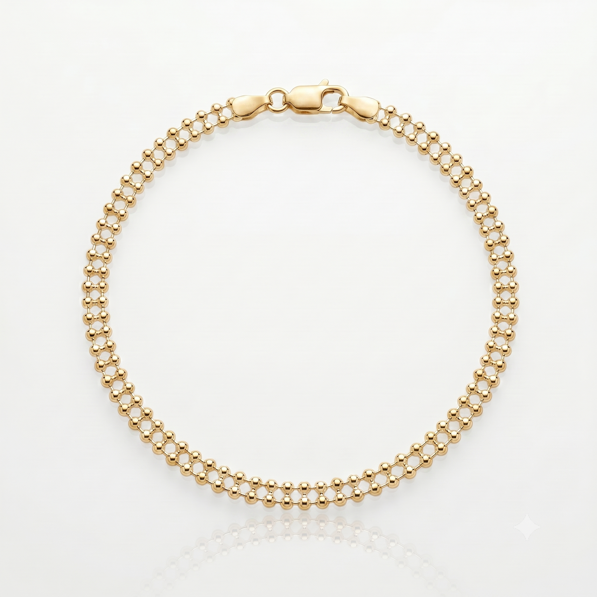18K Gold plated beaded anklet