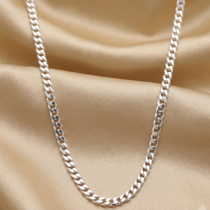 925 sterling silver 20-inch Cuban chain necklace