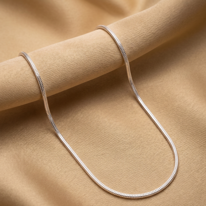 925 sterling silver square snake chain necklace