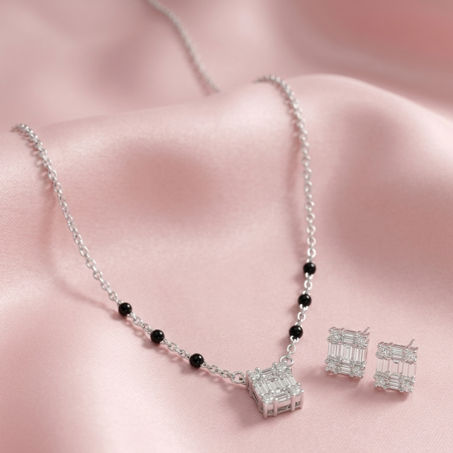 Naira 925 Silver Mangalsutra Set for Women
