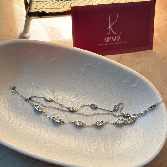 Layered 925 Silver Bracelet for women
