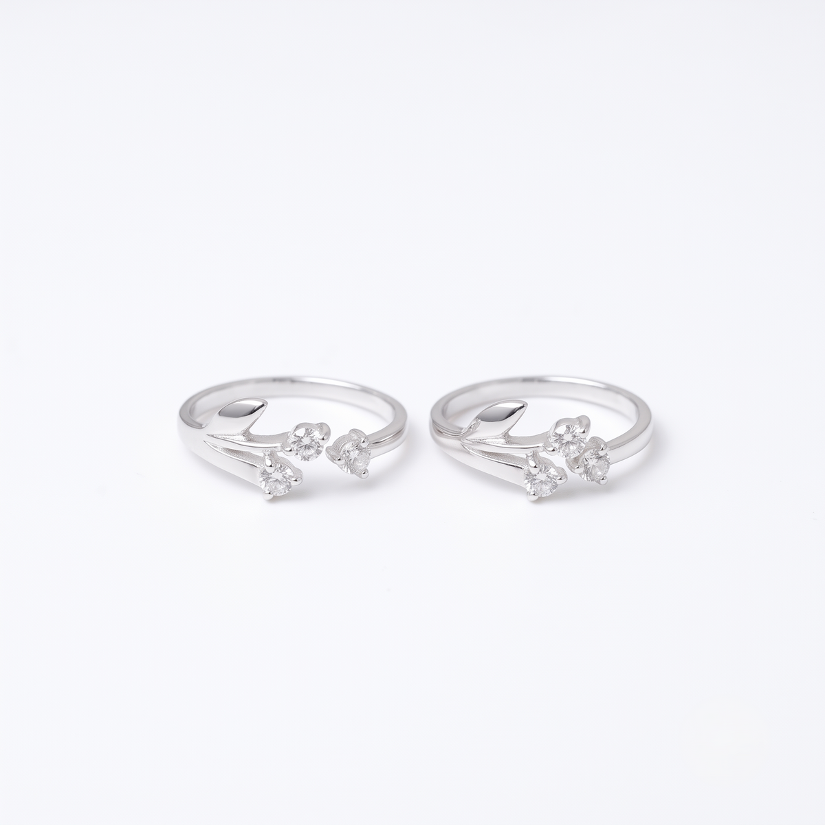 Leafy 925 Silver Toe Rings