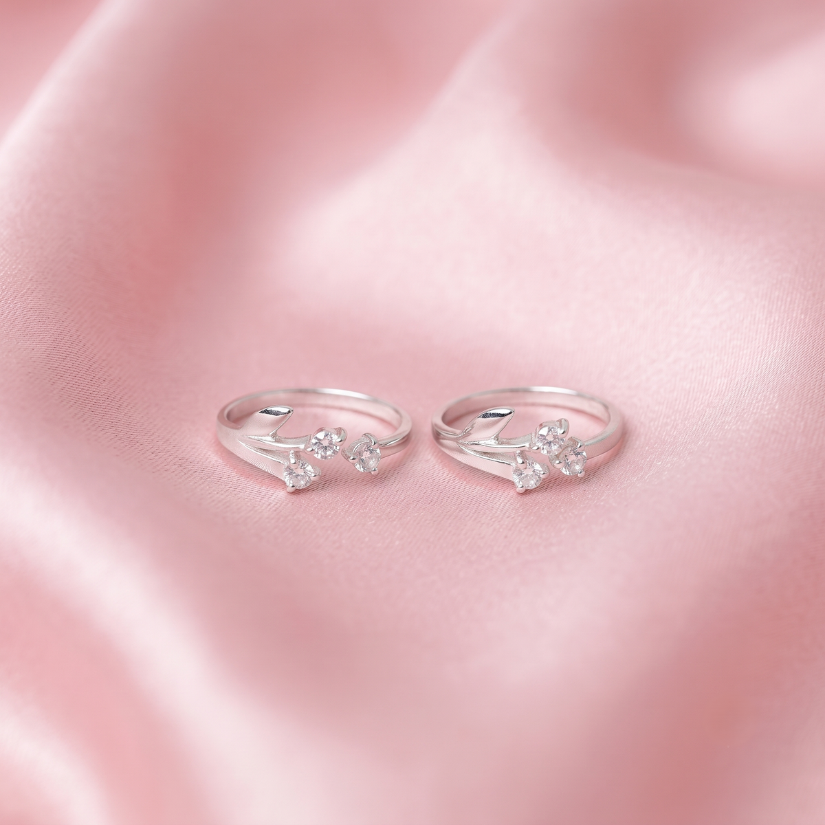 Leafy 925 Silver Toe Rings