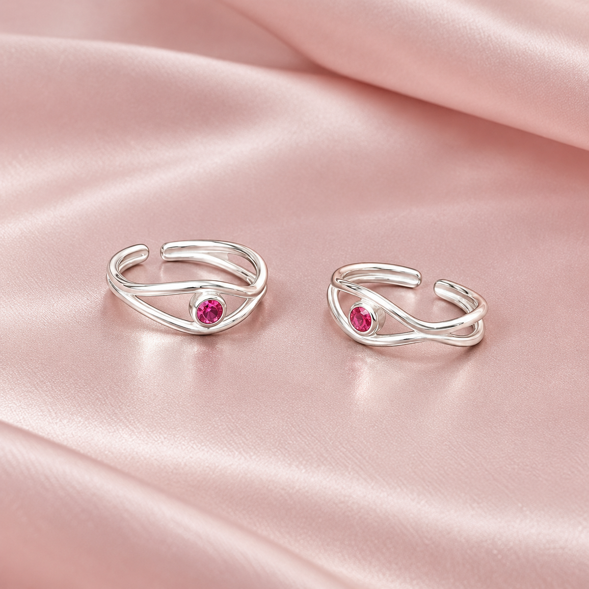 Rubina 925 Silver Toe Rings