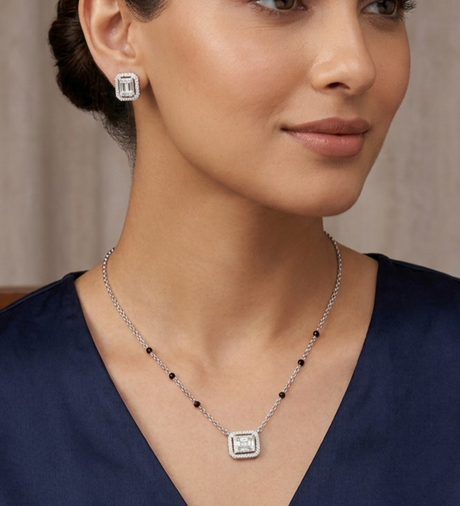 Aurelia Sterling Silver Mangalsutra Set for Women