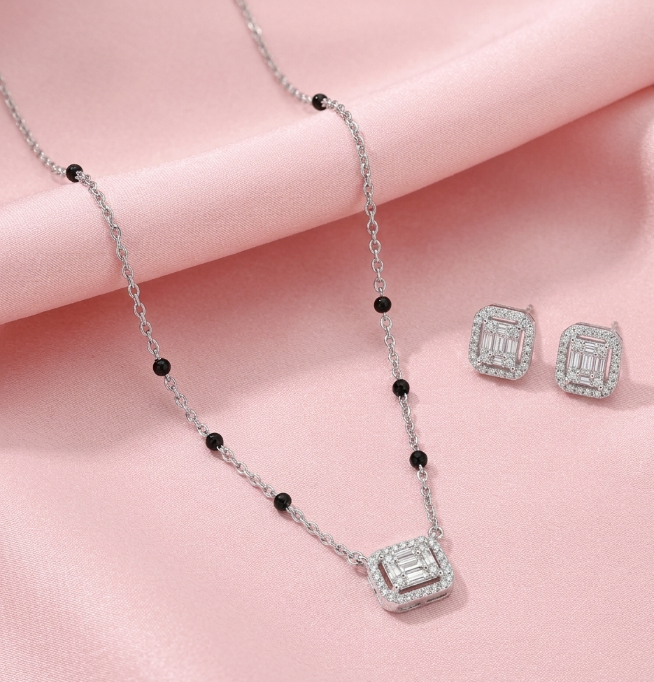 Aurelia Sterling Silver Mangalsutra Set for Women