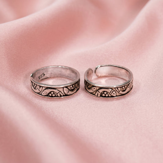 925 Silver Fish Motif Toe rings adjustable