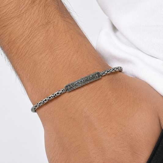 925 Silver Bajrangabali Bracelet for Men