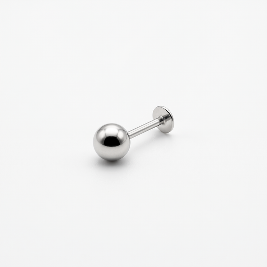 925 Silver Ball Studs with flatback screw