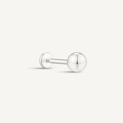 925 Silver Ball Studs with flatback screw
