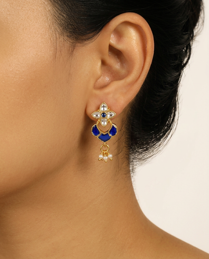 925 Silver Meenakari Jhumki Earrings