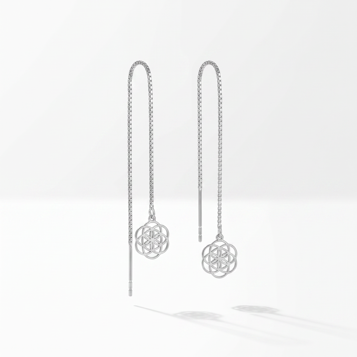 Silver Chakra Threader (Sui Dhaga) Earringa