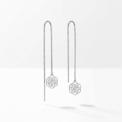 Silver Chakra Threader (Sui Dhaga) Earringa