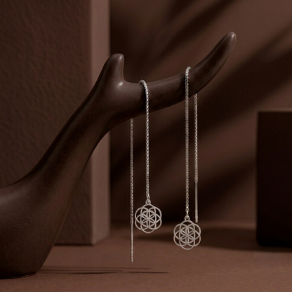 Silver Chakra Threader (Sui Dhaga) Earringa