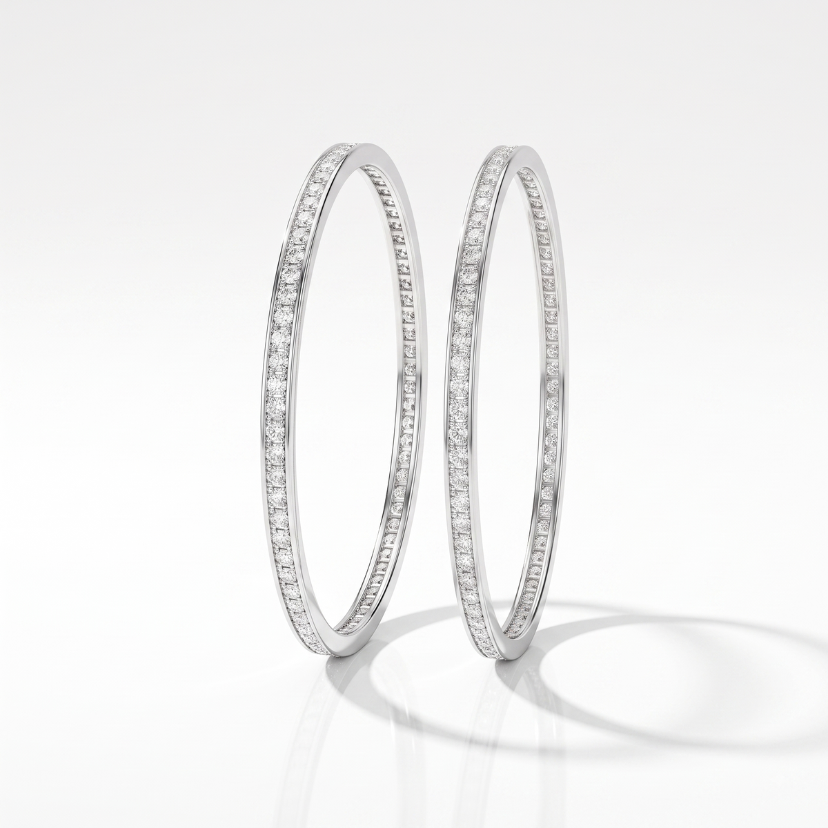 925 Sterling Silver Crystal Bangles
