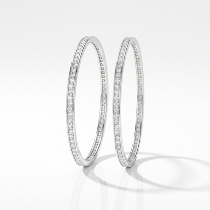 925 Sterling Silver Crystal Bangles