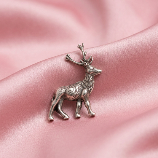 925 Silver Deer Brooch