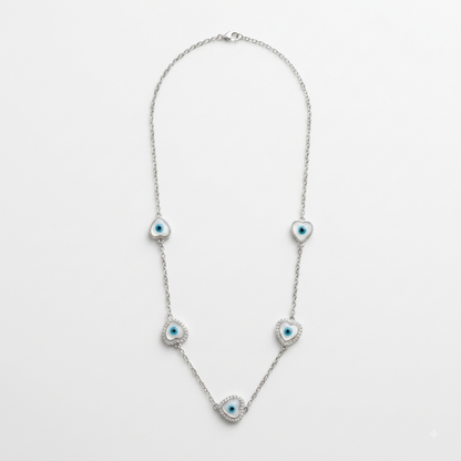 925 Sterling Silver Evil Eye Charm Necklace