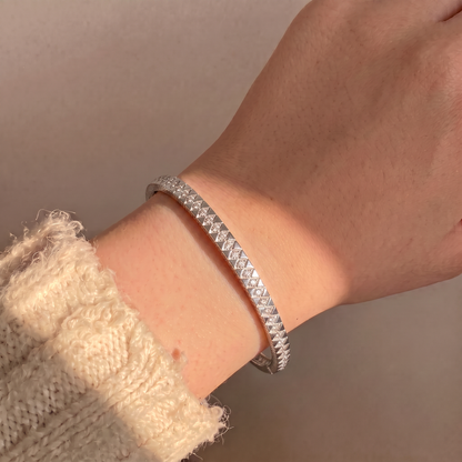 925 Silver Geometric Cuff for Women