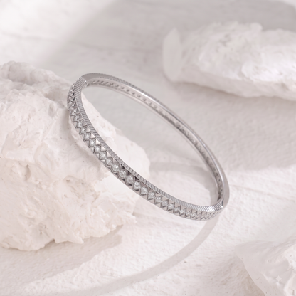 925 Silver Geometric Cuff for Women