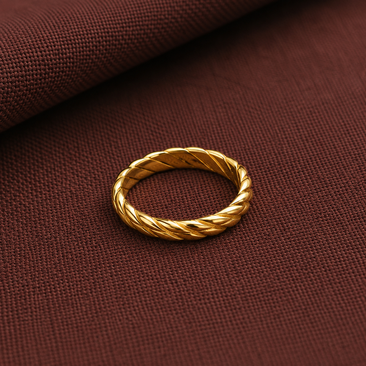 925 Silver Golden Rope Band Unisex
