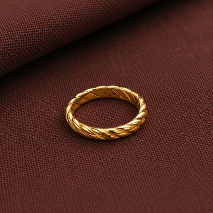 925 Silver Golden Rope Band Unisex