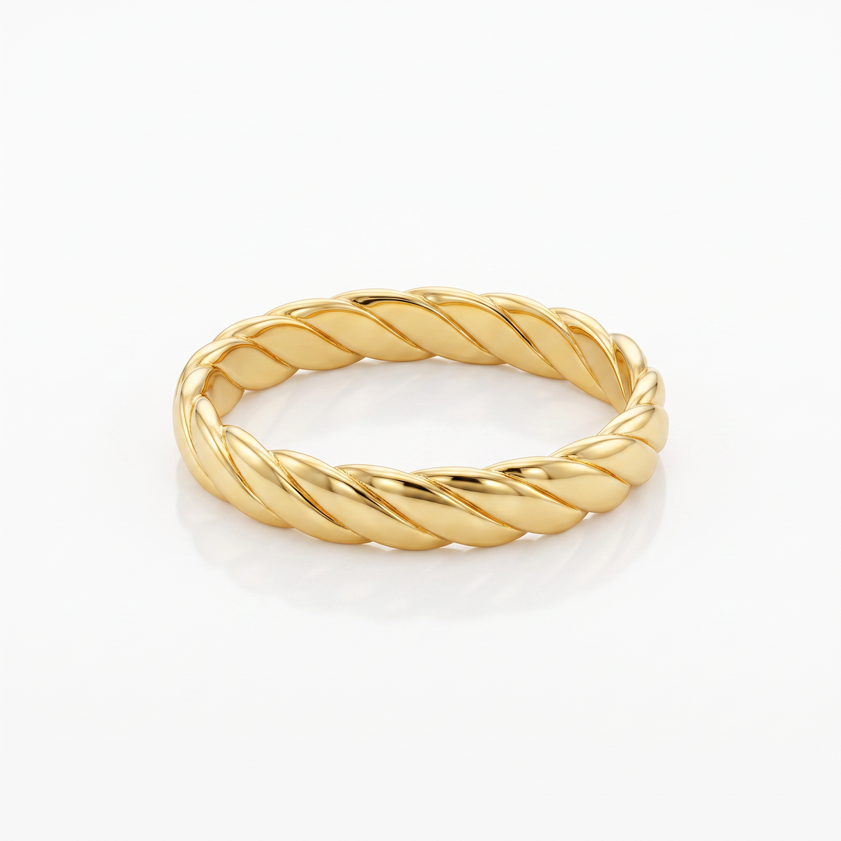 925 Silver Golden Rope Band Unisex