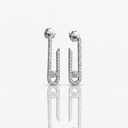 925 Silver CZ studded hooks