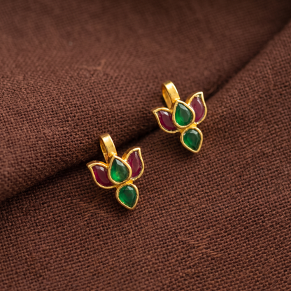 925 Silver Lotus Bugadi Earrings