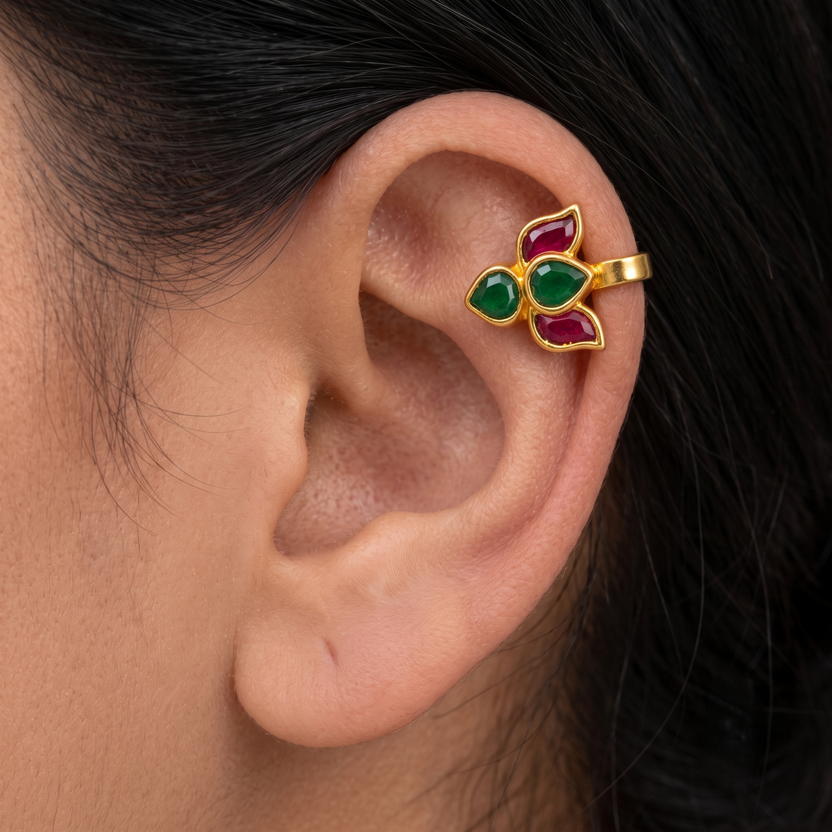 925 Silver Lotus Bugadi Earrings