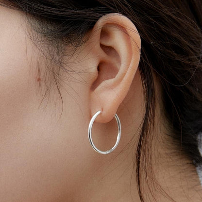 925 Silver Basic Hoops