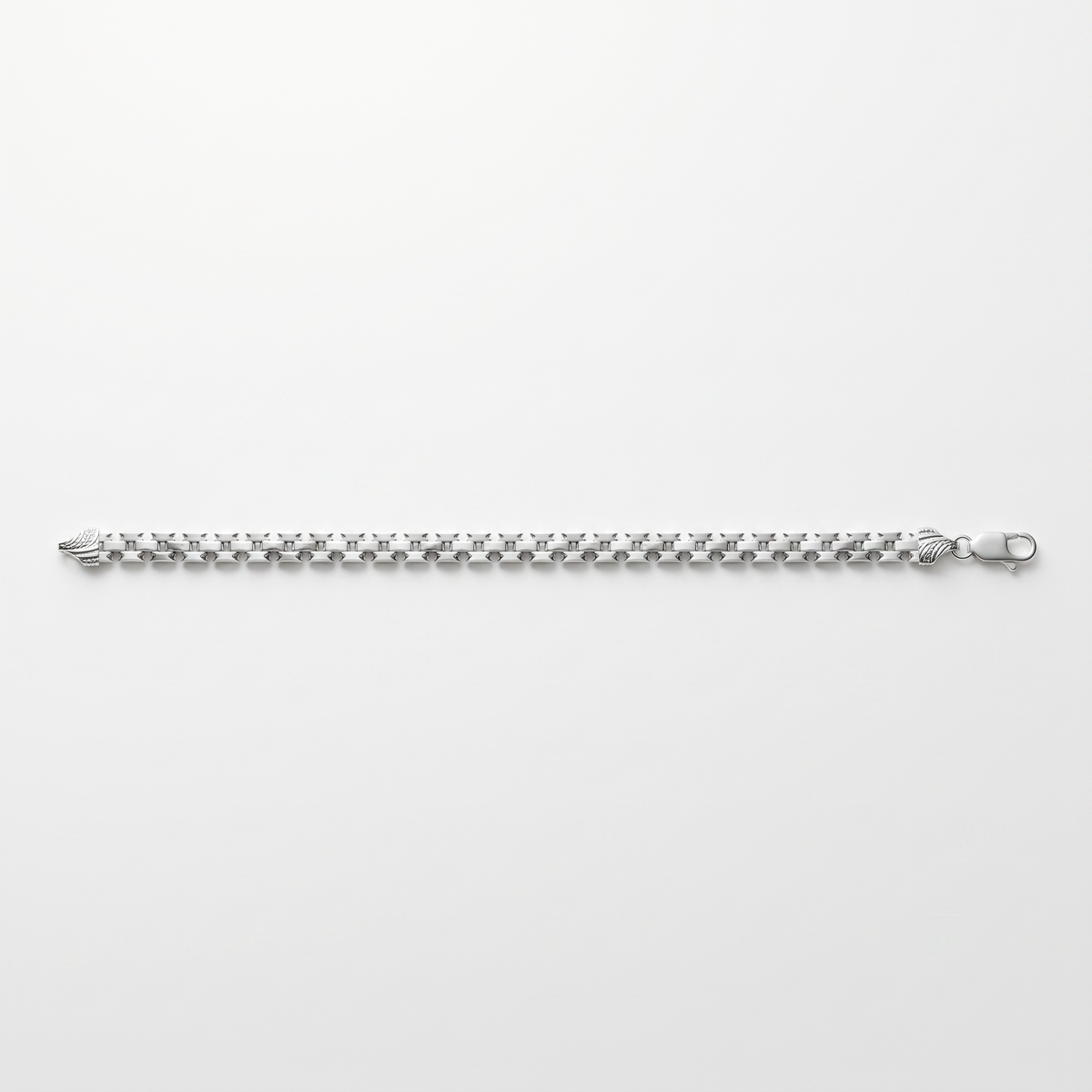925 Silver Geometric link Men's bracelet