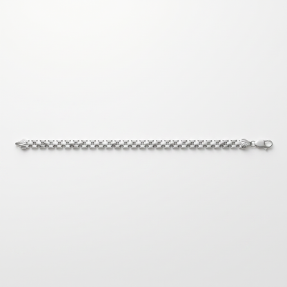 925 Silver Geometric link Men's bracelet