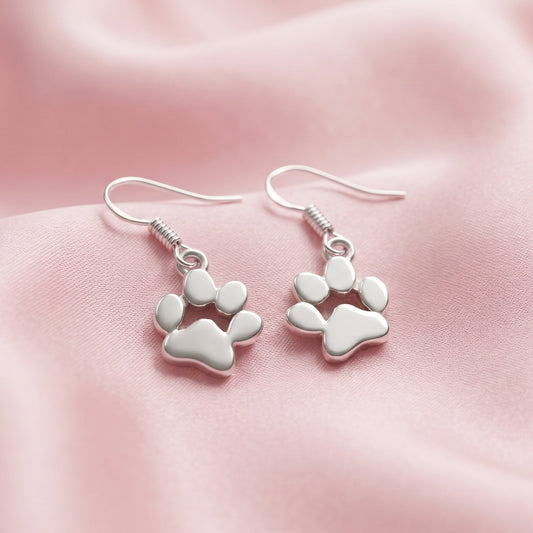 925 Silver Paw Earrings