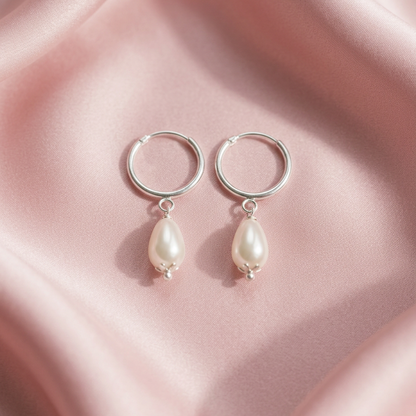 925 Freshwater Pearl Hoops