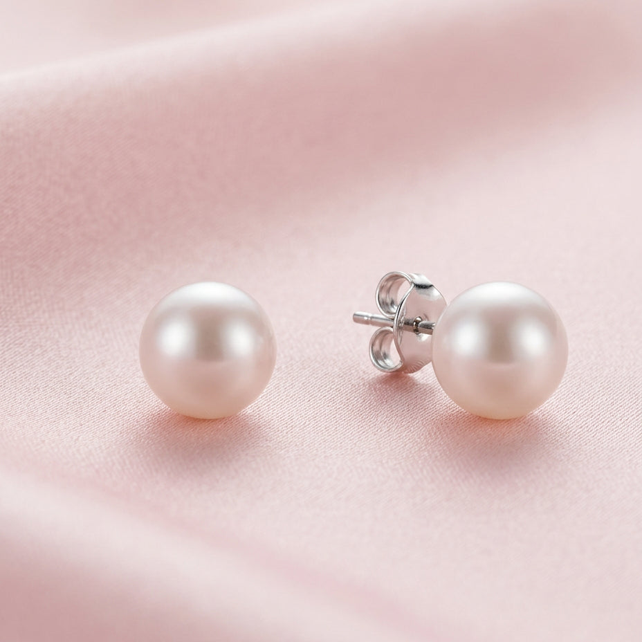925 Silver Freshwater Pearl Studs
