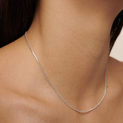 925 Silver Round Serpent Chain Unisex
