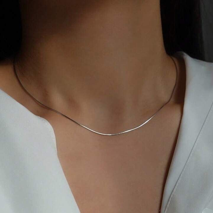 925 Silver Round Serpent Chain Unisex