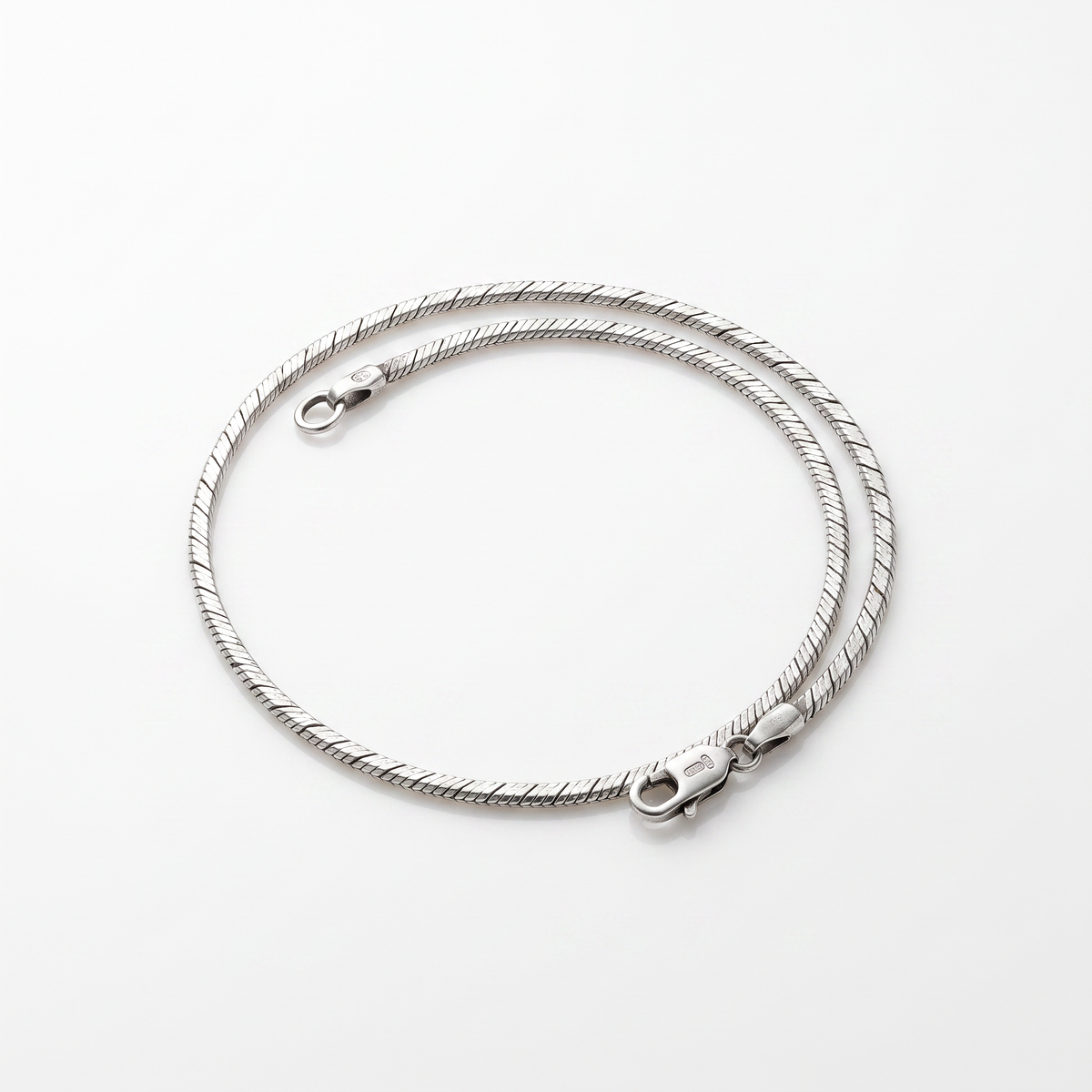 925 Silver Box Pattern Men's Bracelet