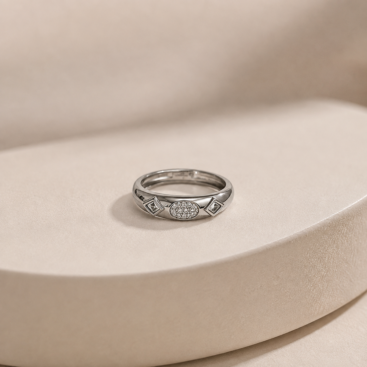 925 Silver Dome Men's Ring
