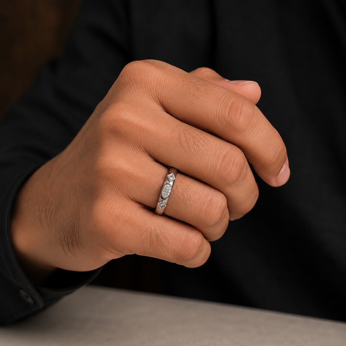 925 Silver Dome Men's Ring