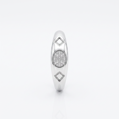 925 Silver Dome Men's Ring
