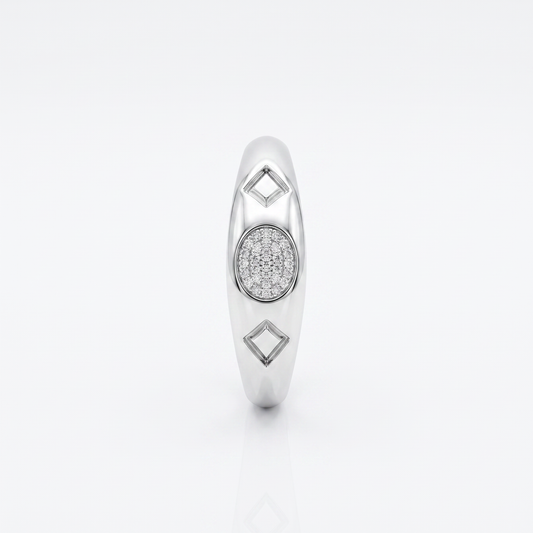 925 Silver Dome Men's Ring