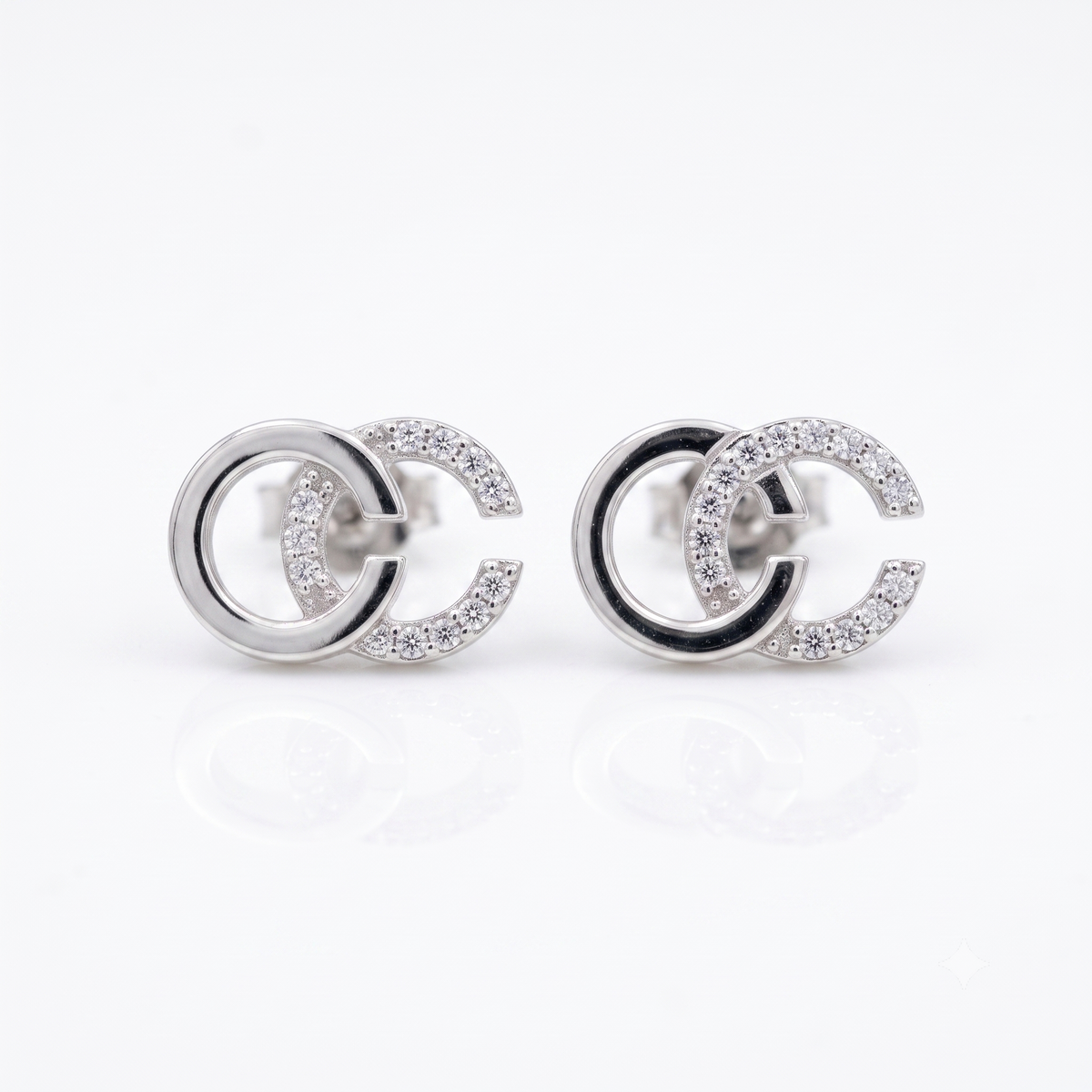 925 Silver C-loop studs