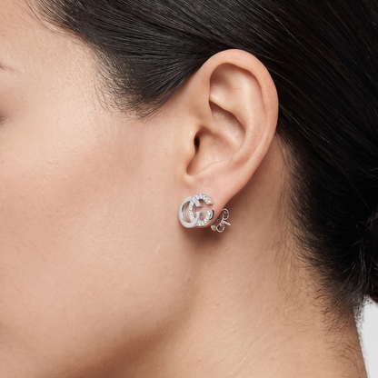925 Silver C-loop studs