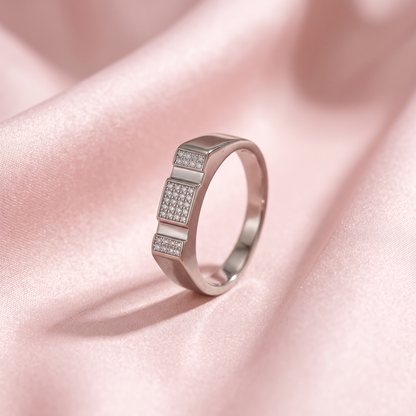 925 Silver Matrix Men's Ring