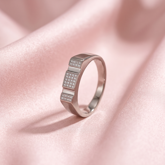 925 Silver Matrix Men's Ring